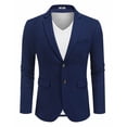 thumbnail image 2 of COOFANDY Men' Casual Blazer Sport Coats Lightweight Big and Tall Suit Jackets Two Button Linen Business Blazer, 2 of 6