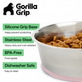 thumbnail image 2 of Dog Bowl Set of 2, Heavy Duty Stainless Steel Bowls by GORILLA GRIP, Holds 8 Cups, Light Pink, 2 of 9