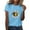 Sky Blue 01, variant on Casual T-shirts for Women Sunflower Print Crew Neck Short Sleeve Tops Soft Base Pullover Graphic Tees (3XL, Pink 02)