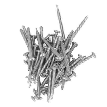 

Self Drilling Screw Rust Proof Galvanized Drive Screw Silver For Home For Office Round Head