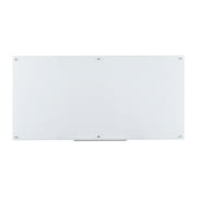 Furinno Eddington Glass Dry Erase Board with Marker Tray, 36 x 72 Inches, White