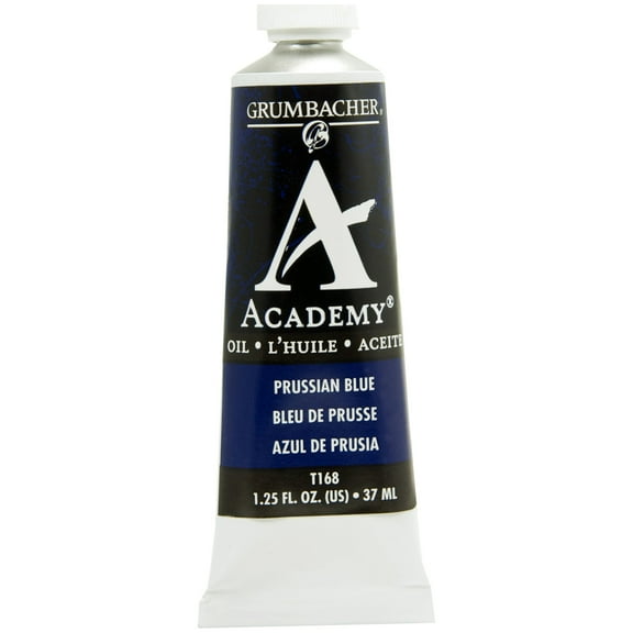 Grumbacher Academy Oil Paint, Prussian Blue, 37 ml/1.25 oz. Tube