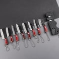 thumbnail image 3 of Mini Knife Set Tiny Knife EDC Knife for Package Opener, Letter Opener, Collection, Mini Chef Knife with Sheath and Sharpener(Red Handle-8Pcs), 3 of 7