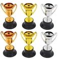 thumbnail image 1 of Trofeos de plástico de 6 piezas para niños, juego de trofeos de colores, copas de premio para fútbol, ​​premio de carnaval de béisbol, recuerdos de fiesta para niños y niñas, 1 of 5