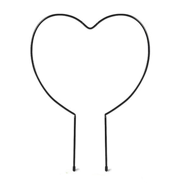 Soporte para plantas de jardín, soporte de hierro trepador, alambre de metal, guirnalda en forma de corazón, redondo, para interior y exterior