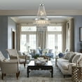 thumbnail image 4 of Newest 20” Modern 11-Light Crystal Chandelier, Chrome Finish with K9 Crystals for Staircase & Living Room, 4 of 12