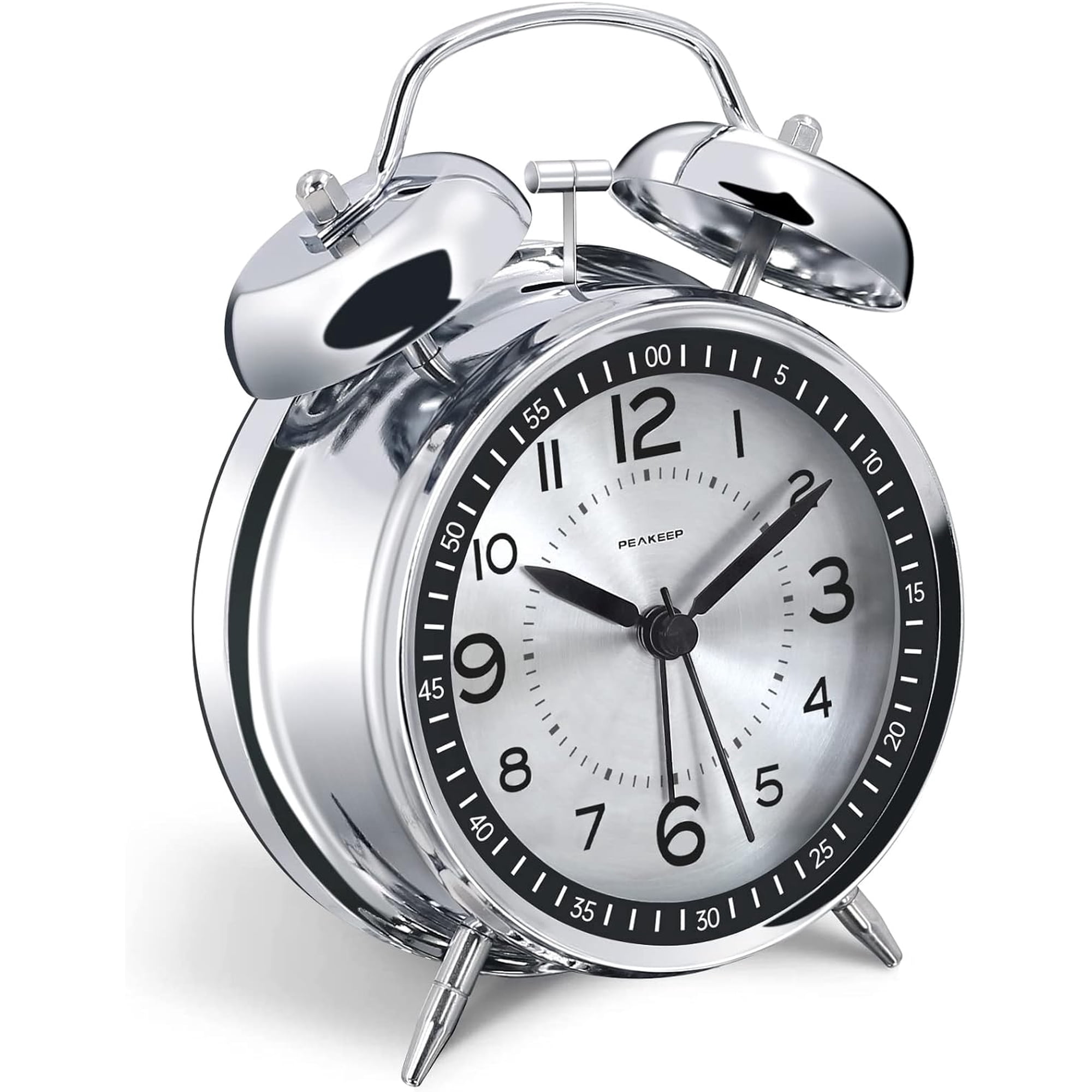WYSHOP Loud Alarm Clock for Heavy Sleepers Adults, Metal 4 Inches