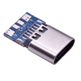 thumbnail image 3 of 20 Pcs USB 3.1 Type C Connector 14 Pin Female Socket Receptacle Through Holes PCB 180 Vertical Shield USB-C1, 3 of 6