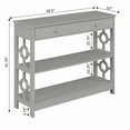 thumbnail image 4 of Convenience Concepts Ring 1 Drawer Console Table with Shelves, Gray, 4 of 8
