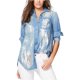 thumbnail image 1 of Rachel Roy - Camisa con botones y espalda dividida para mujer, azul, pequeña, 1 of 1