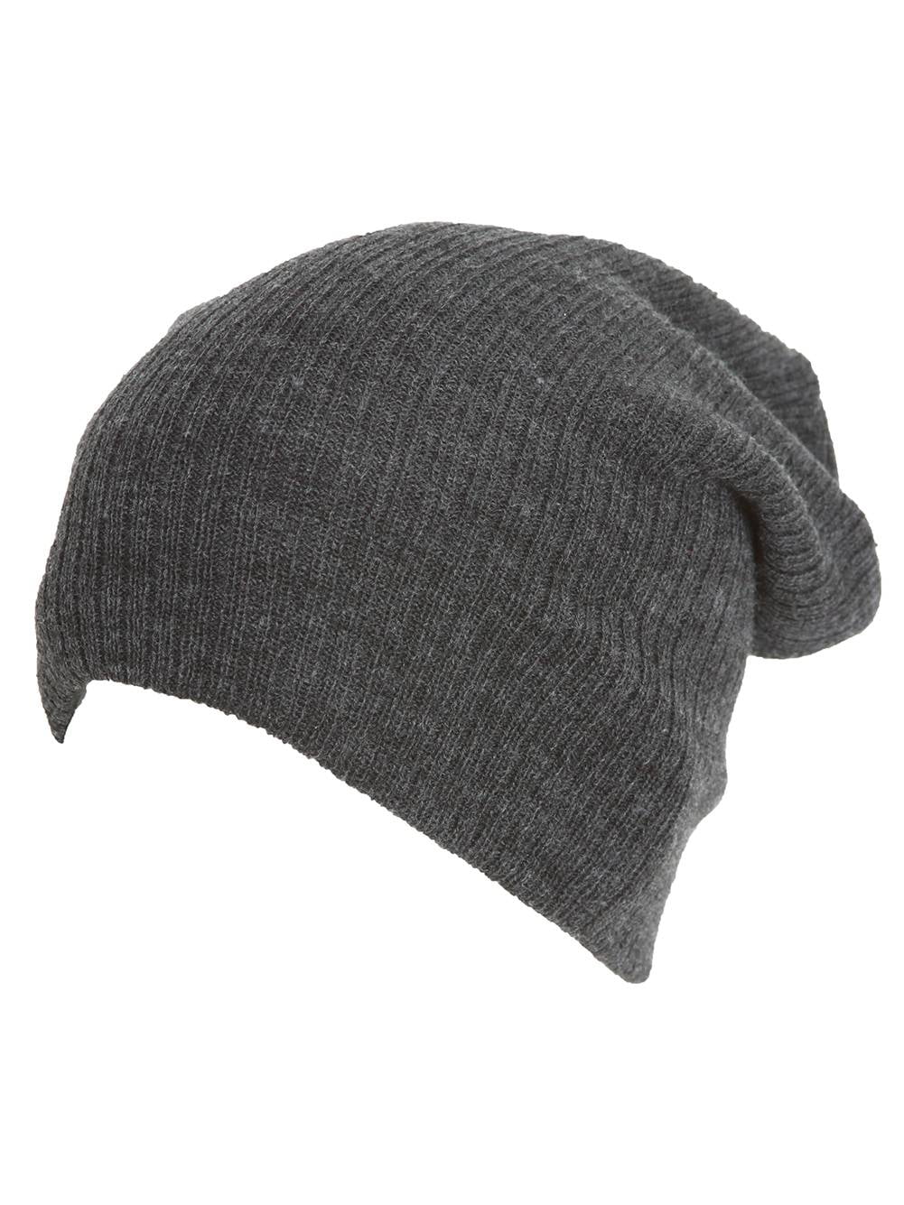 Armycrew Deep Crown Wrinkled Knit Slouch Beanie With Visor - Burgundy, 100% Acrylic, One Size Fits Most