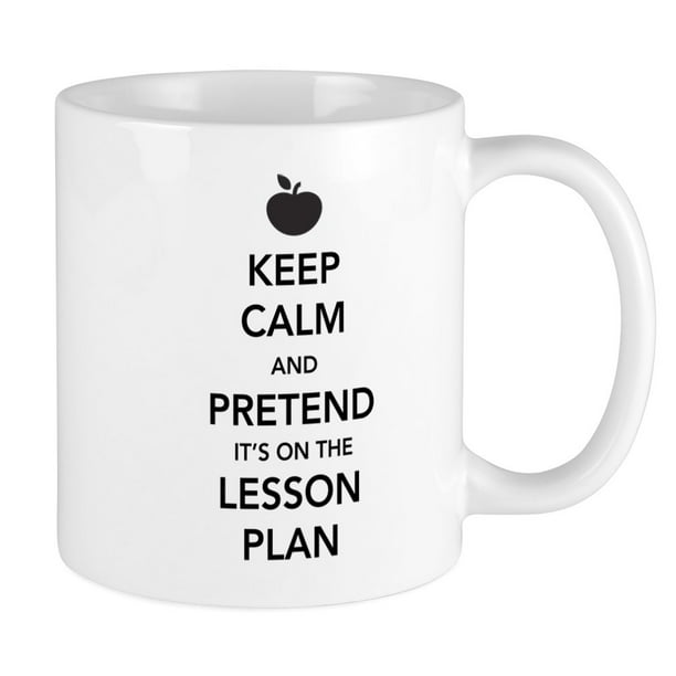 Cafepress Keep Calm And Pretend Its On The Lesson Plan Mug Ceramic Coffee Tea Novelty Mug 