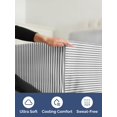 thumbnail image 3 of Sábana bajera ajustable CGK Unlimited Hotel Luxury King Grey Stripes, 3 of 7