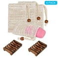 thumbnail image 1 of ruzhgo Natural Wooden Soap Dishs Handmade Soap Stands with Foaming Net, 1 of 1