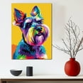 thumbnail image 5 of Miniature Schnauzer Dog Canvas Wall Art Poster Prints Colorful Pop Animal Art Wall Decor Dog Picture Artwork Pet Dog Painting Poster for Home Bedroom Living Room Decoration Framed, 5 of 6