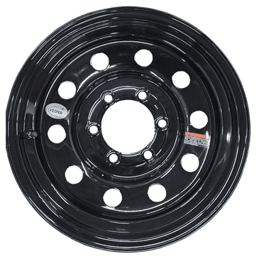 Taskmaster Vesper Steel Trailer Wheel Rim 16x6 6x5.5 Black Mod