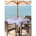 thumbnail image 3 of Outdoor Tablecloths with Umbrella Hole & Zipper, Purple Bow 54x54 Inch Square Tablecloths, Cute Bowknot Simple Pure Color Waterproof Table Cloth, Patio/Pool/Picnic Table Covers, 3 of 8