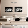 thumbnail image 4 of Elephant Stock Mount Shasta Monochrome Wall Art - Horizontal Canvas Wall Art - Living Room Wall Decor - Nature Canvas - Black And White Decor - 51" x 34", 4 of 8