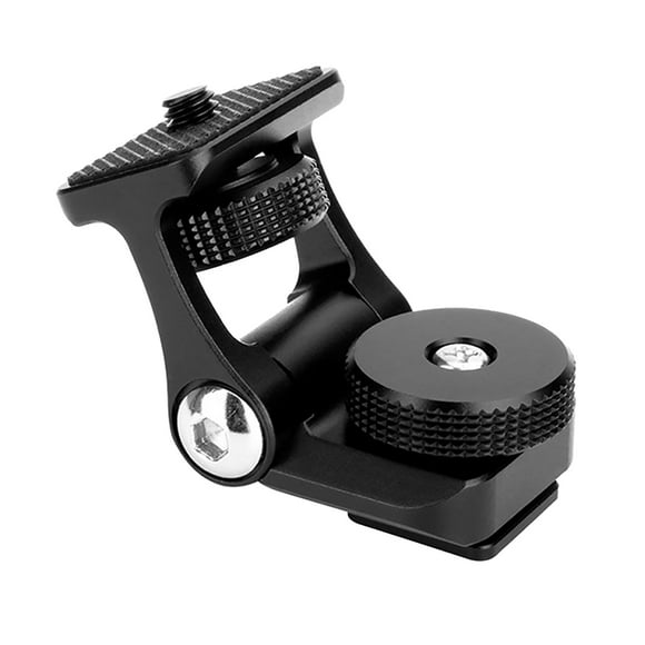 Video Monitor Cold Shoe Mount Adapter Holder Bracket 180° Rotation