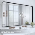 thumbnail image 4 of VIPLOOK Framed Wall Mounted Bathroom Vanity Mirror 59" * 36" - Black, 4 of 16