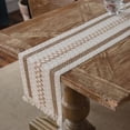 thumbnail image 4 of FUYPSE 2026 New Arrivals Decorative Table Lamp 11 X 55 Inch Farmhouse Style Cotton Linen Table Runner with Handmade FringedRustic Jute Burlap Table Runners 55 Inches Long for Dining RoomDresser Decor, 4 of 9