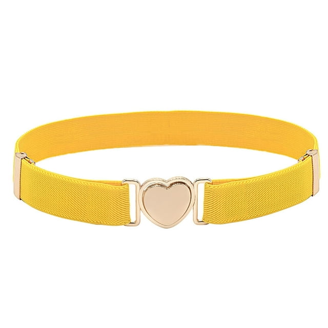 HLONK Ceinture Élastique pour Filles Enfants Ceinture Décorative en Forme de Cœur Boucle Réglable pour Robe