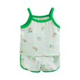 thumbnail image 2 of IFNND Toddler Girl Clothes, 2Pcs Baby Girl Summer Outfits Ruffle Sleeveless Shirts Floral Tops + Shorts Clothing Set 1-5T, 2 of 3
