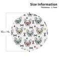 thumbnail image 2 of KLL Drink Coasters Set Round Shape of 4,PU Leather Absorbent Coasters Set Decorative Coffee Cup Coasters Housewarming Gift for Home Decor-Cute French Bulldog, 2 of 5