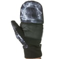 thumbnail image 2 of Aqua Design Convertible Flap Mittens for Men Winter Fleece Cold Weather Gloves: Black Water, Size: L/M, 2 of 6
