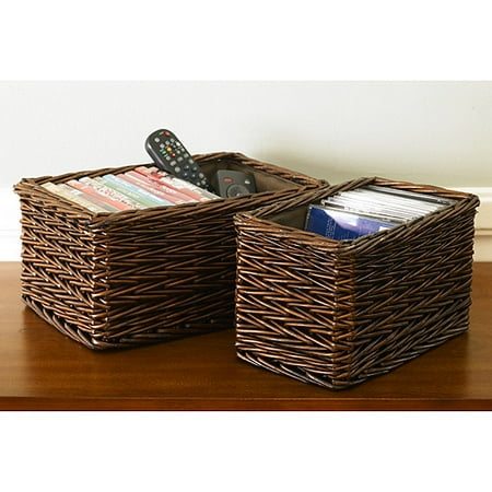 Canopy Handwoven Willow Storage Baskets Set Of 2 Canopy Handwoven Willow Storage Baskets