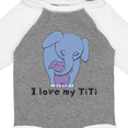 thumbnail image 4 of Inktastic I Love my TiTi Elephant Blue Purple Boys or Girls Long Sleeve Baby Bodysuit, 4 of 5