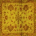 thumbnail image 1 of Ahgly Company Indoor Square Abstract Yellow Modern Area Rugs, 6' Square, 1 of 4
