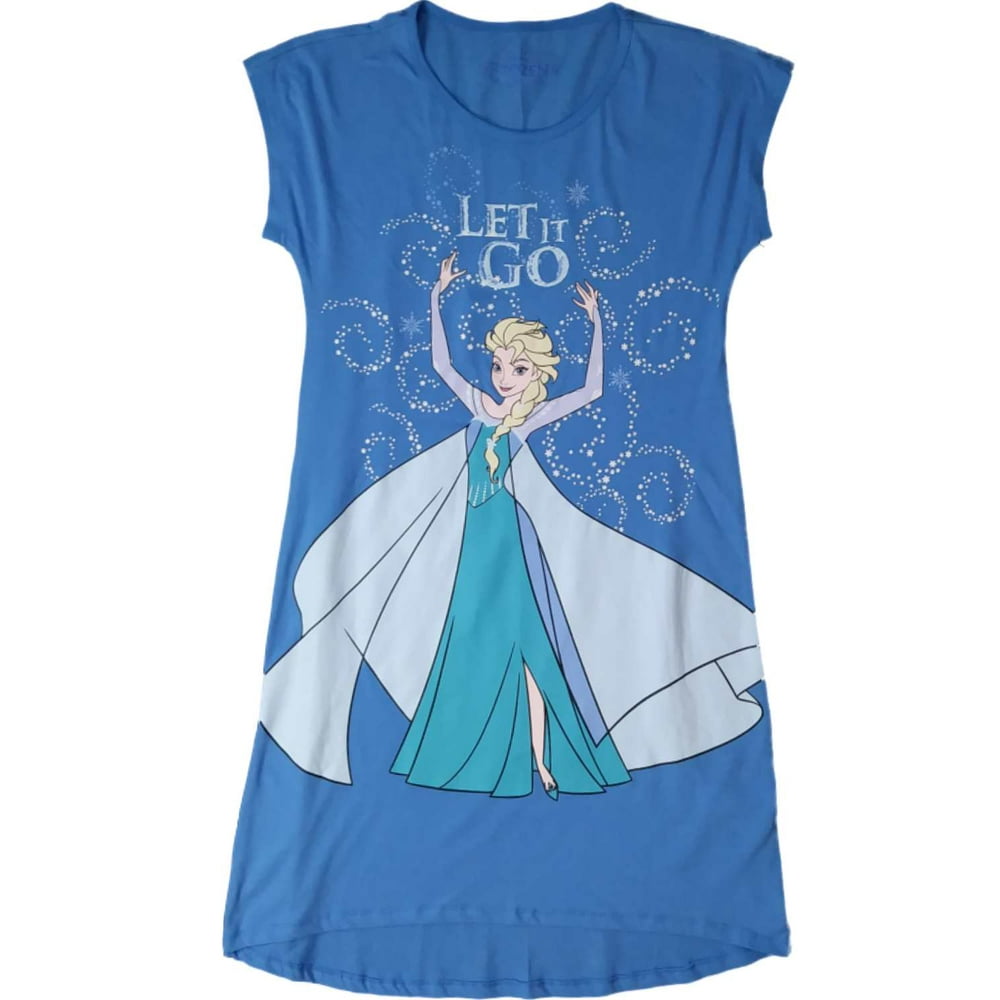 Disney Frozen Womens Disney Frozen Elsa Snowflake Nightgown Knit Let