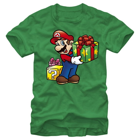 Men's Nintendo Mario Gift  Graphic Tee Kelly Green Medium