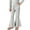 Gray, variant on SHTXOZHI Girl's Stretchy Casual Pants High Waist Cute Print Flared Pants Lace Trim Vacation Party Soft Bottoms