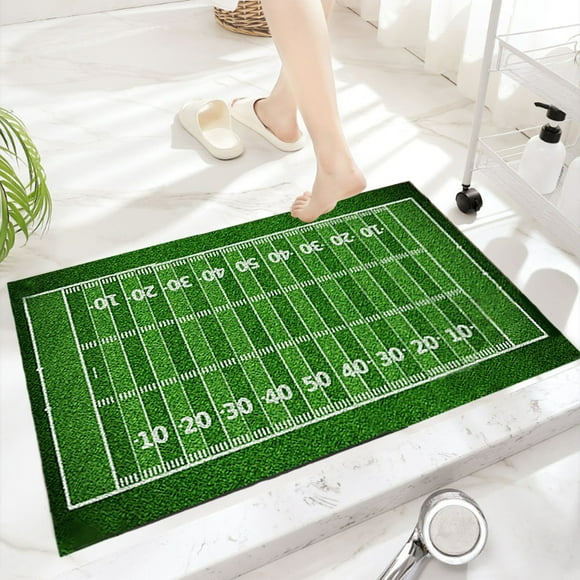 Alfombra de campo de fútbol para salón: alfombra deportiva interior, decoración del dormitorio, felpudo de cocina y de entrada