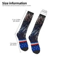 thumbnail image 3 of Bingfone Compression Socks for Women and Men Long Socks for Running Athletic Cycling Nurse-Fireworks, 3 of 8