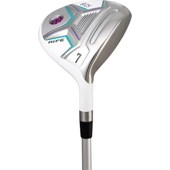 Women's Rife 812s Offset Golf 7 Wood Golf Club, Right Handed Premium Ultra Forgiving Ladies Flex Graphite Shaft with Tour Velvet Grip