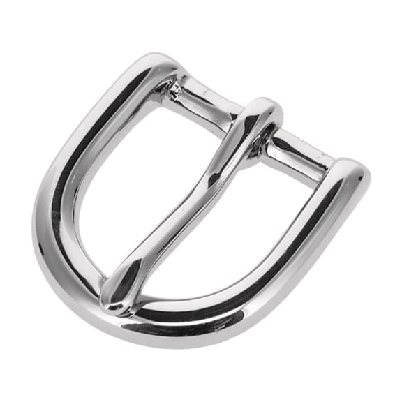 216 Nickel Plate, Heel Bar Buckle, Solid Brass-LL