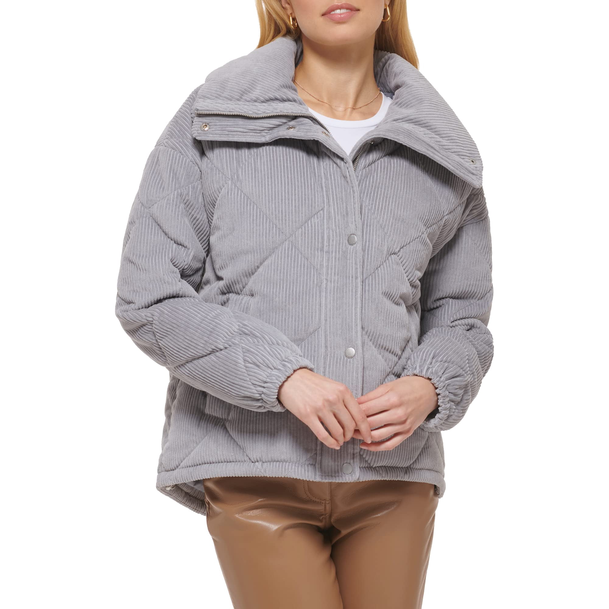 Levi's Women's Diamond Quilted Corduroy Jacket, Light Grey, X-Large |  Walmart Canada