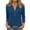 A01 Dark Blue, variant on bnaln Womens Tops 3/4 Sleeve Shirts Casual V Neck Button Pullover Lightweight Tunic Blouse Solid Color Loose Comfy Tshirt Summer Tops Cute T-Shirts Blouse Trendy Jumpers Basic Tees