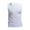 thumbnail image 5 of kpoplk Men's Running Swim Tank Top Sleeveless Workout Gym Sports Beach Muscle Shirts Big and Tall White,3XL, 5 of 5