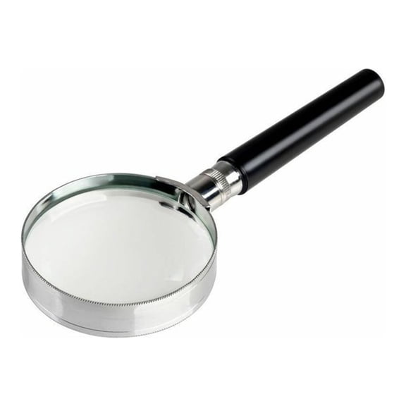 Handheld Reading Magnifier Glass with Anti Shatter Lenses, Non- Ergonomic Rubber Handle for Elderly, Lightweight Magnifying Glass for Books and Newspapers