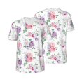 thumbnail image 6 of Rocae Rose Flower B for Breathable Men's Baseball T-Shirt Fashionable Casual Baseball Jersey, Moisture-wicking Sportswear Small, 6 of 9