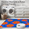 thumbnail image 5 of ODIKA 2'x3' Machine Washable Non-Slip Area Rug, Elegant Botanical Garden Blooms Artistic High Traffic Rug with Pad, Blue, 417280, 5 of 8