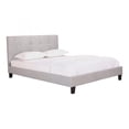 thumbnail image 1 of Moe's Home Collection Eliza Contemporary Fabric Queen Platform Bed in Light Gray, 1 of 6