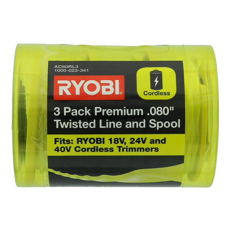 Ryobi Genuine 3 Pack of Auto Feed Line Spools # AC80RL3 
