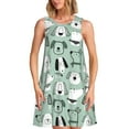 thumbnail image 1 of Bixox Robe Sans Manches à Imprimé Chiot pour Femmes avec Poches, Robe Décontractée Longueur Genou pour l'Été-TTG, 1 of 7