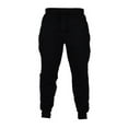 thumbnail image 1 of MAWCLOS Men Trousers Drawstring Jogger Pants Elastic Waist Bottoms Slim Fit Exercise Tapered Sweatpants Black M, 1 of 2