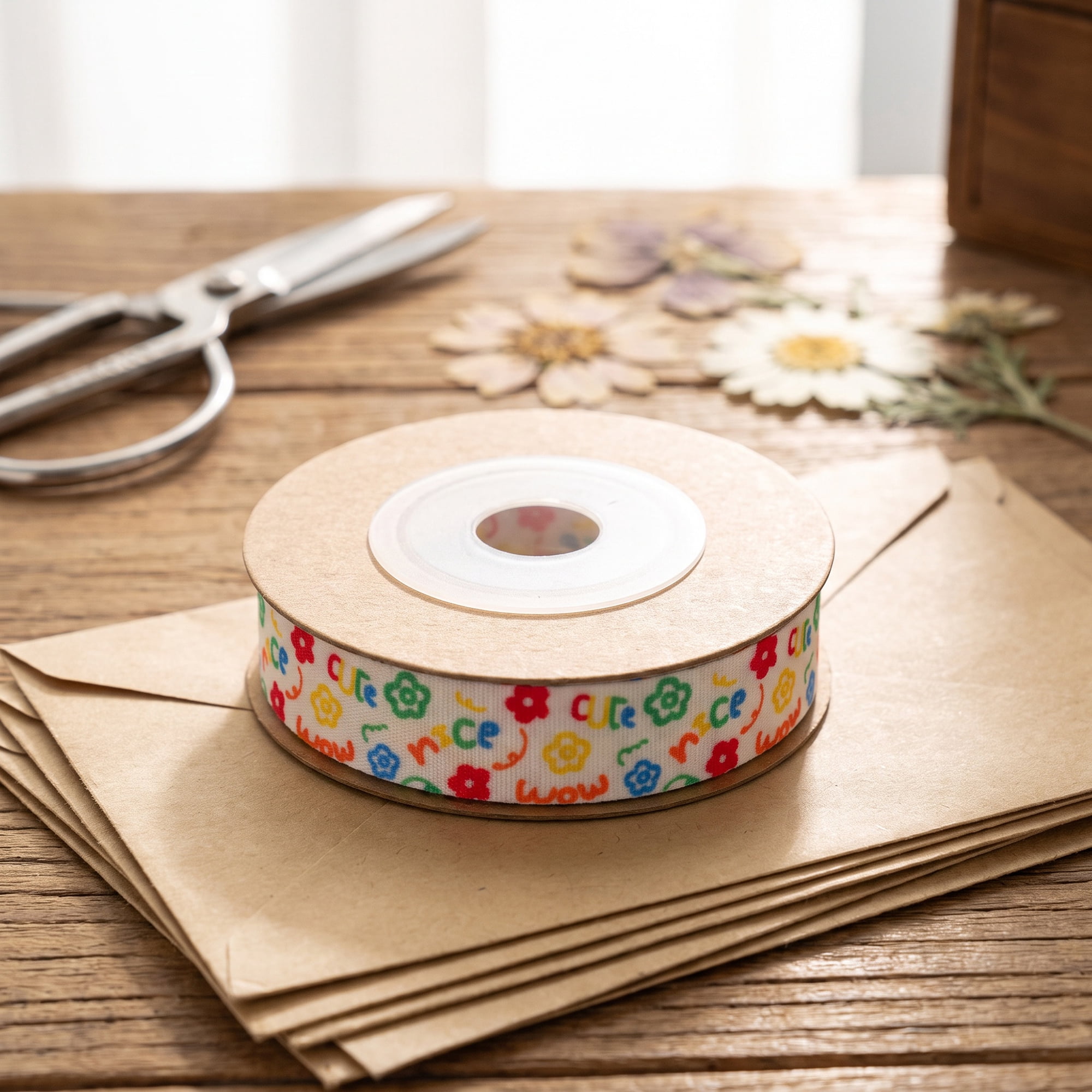 Unique Bargains Vibrant Fabric Cartoon Ribbon for Creative Gift Wrapping Projects Floral
